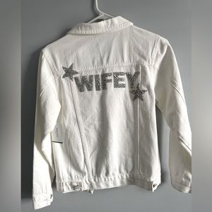 “Wifey” White Jean Jacket